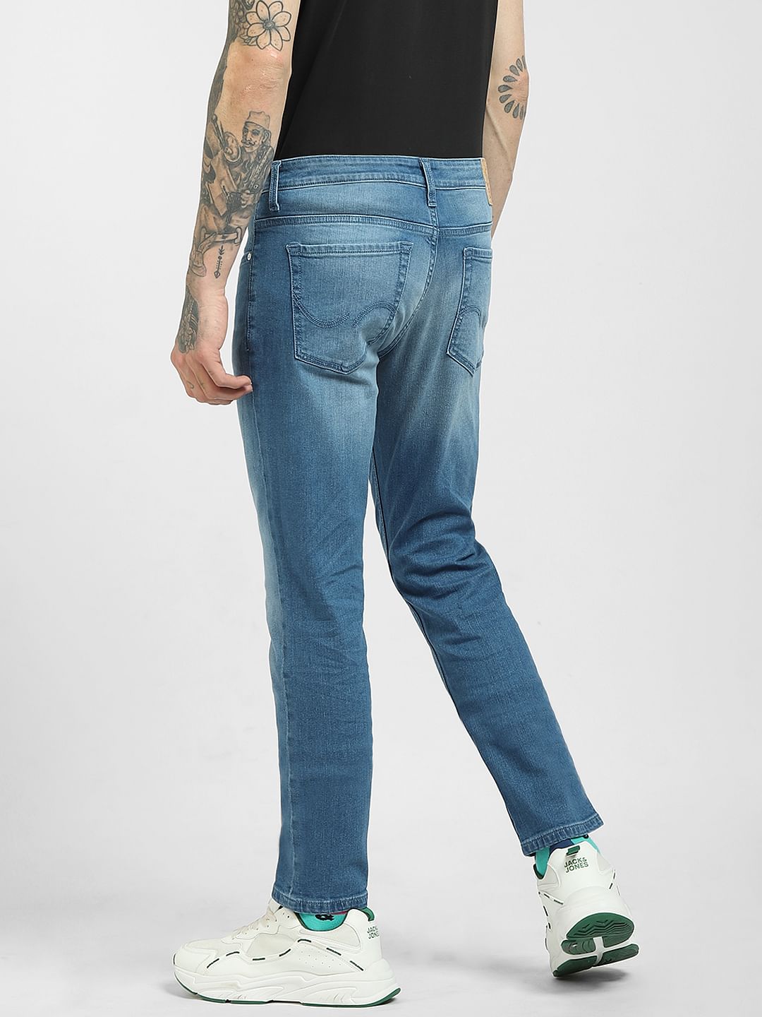 Blue Low Rise Glenn Slim Jeans