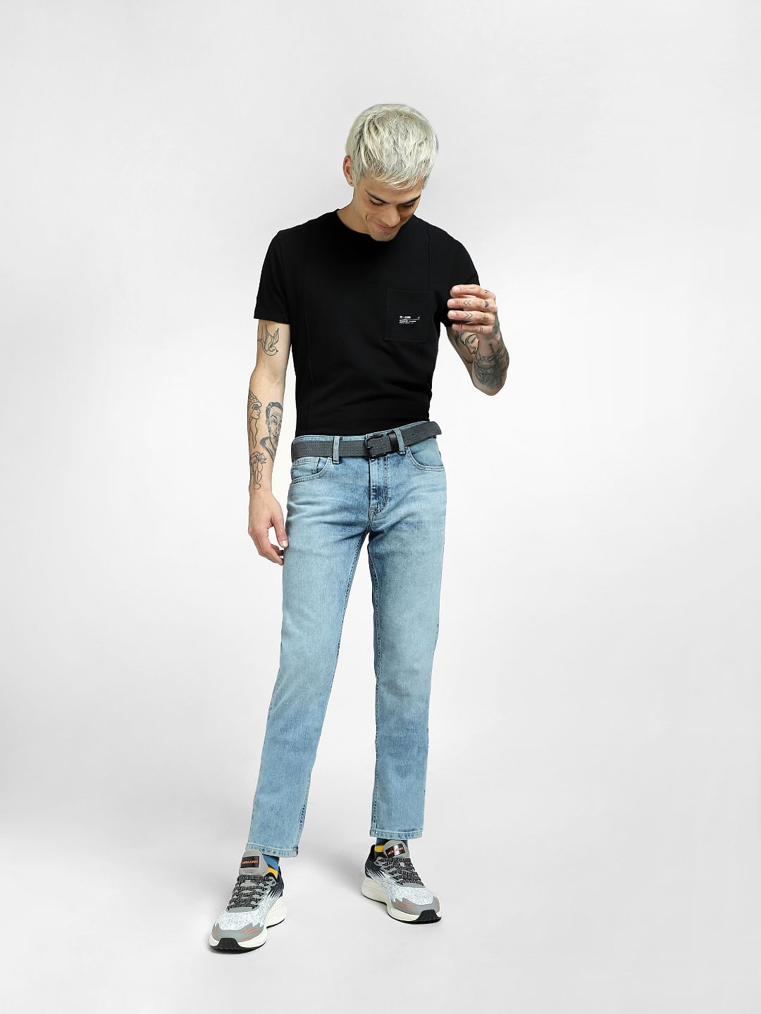 Blue Low Rise Glenn Slim Jeans - 28/30