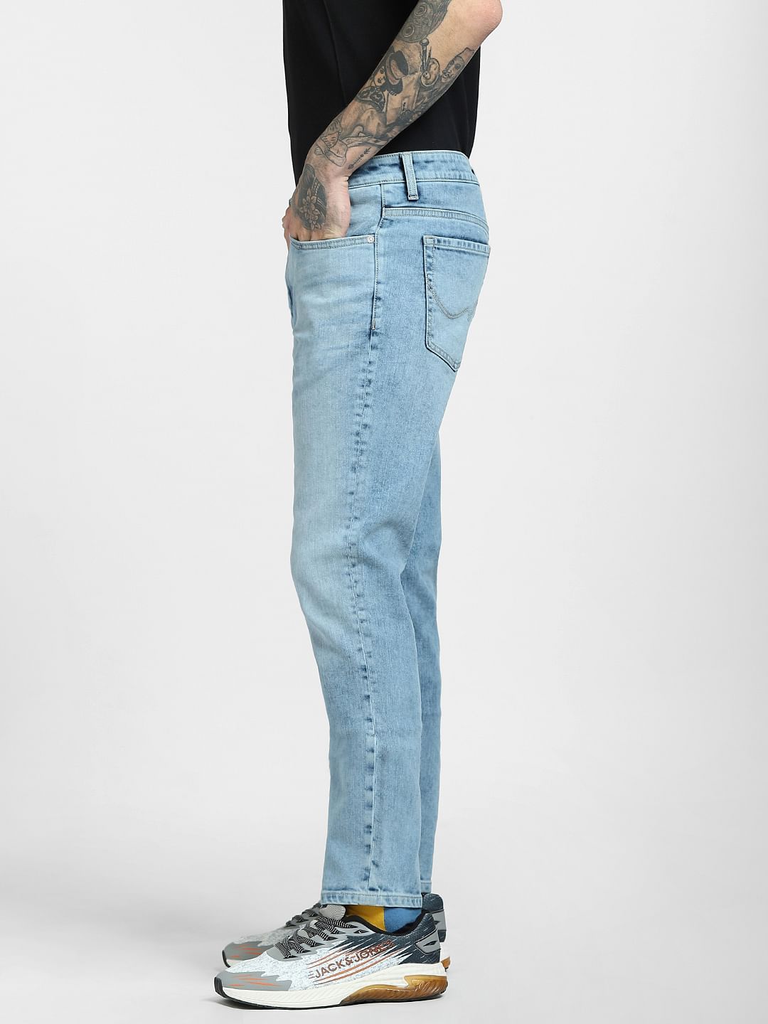 Blue Low Rise Glenn Slim Jeans