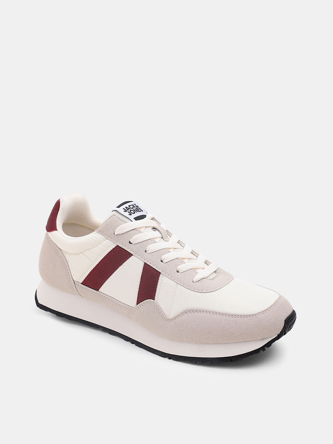 White Colourblocked Sneakers