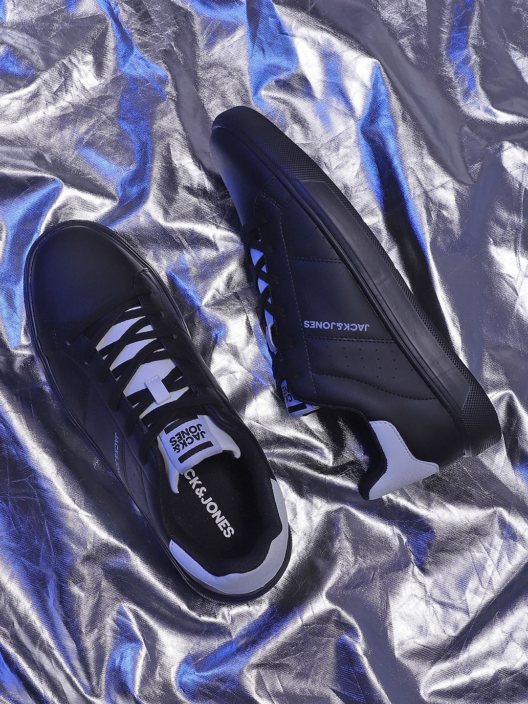 Black PU Skater Sneakers - 40