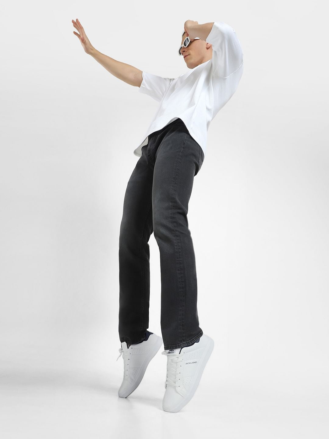 White PU Skater Sneakers - 40