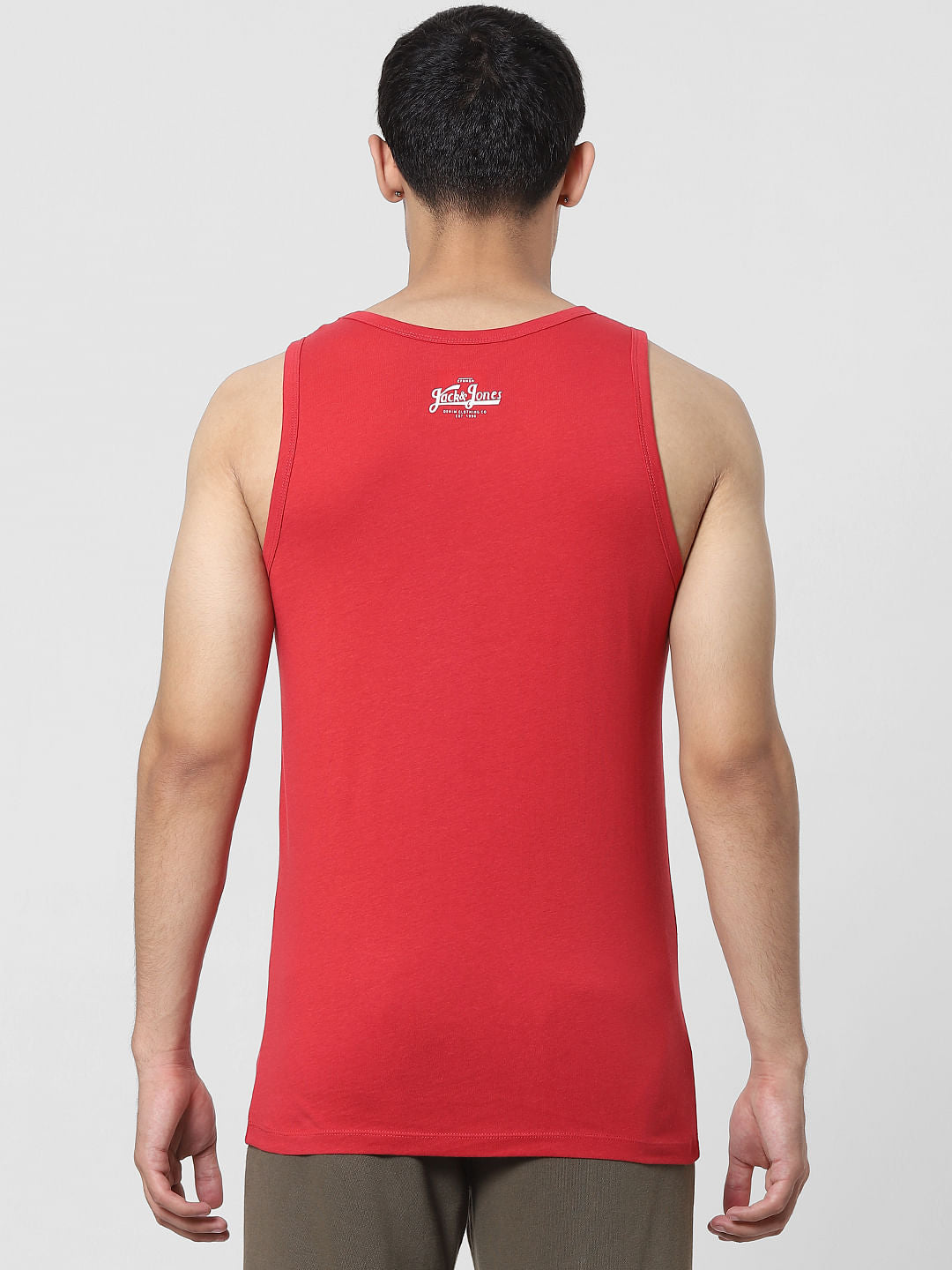 Red Logo Print Vest
