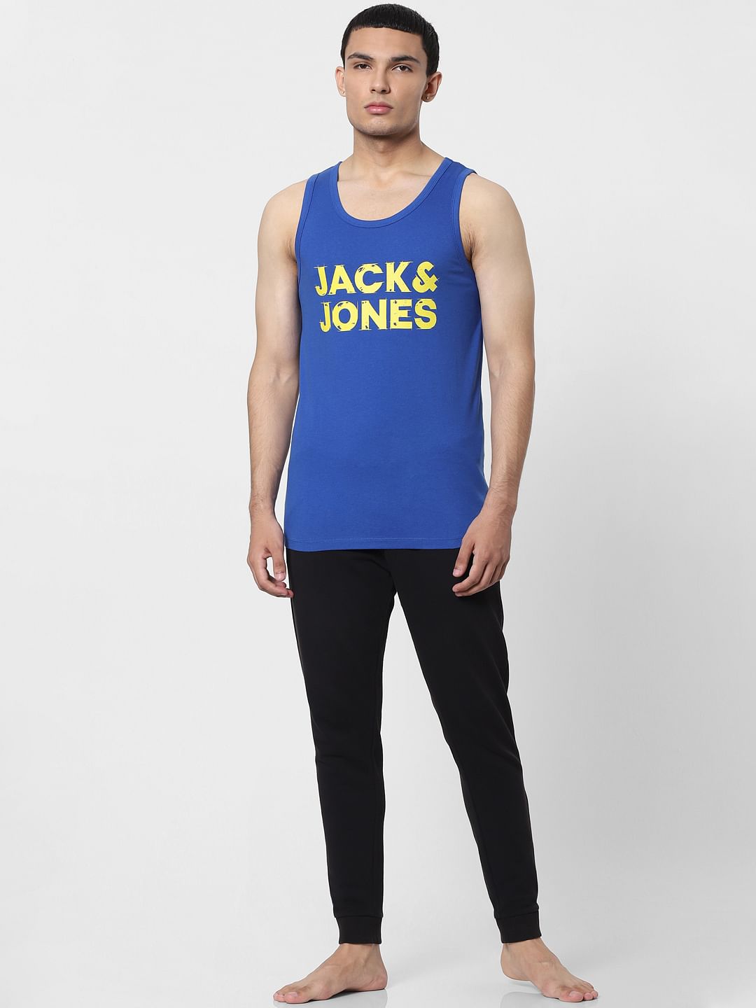 Blue Logo Print Vest - S