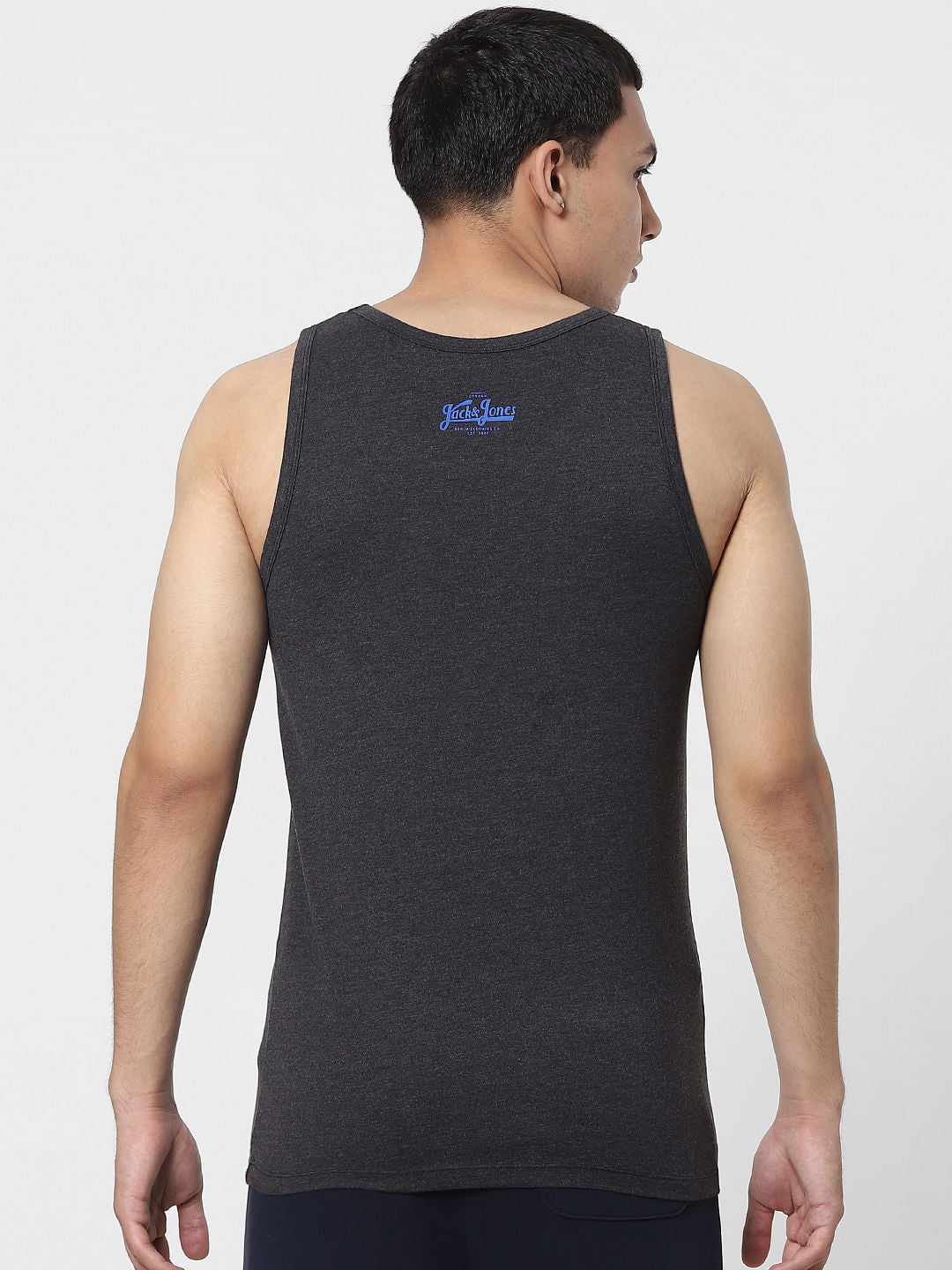 Grey Logo Print Vest