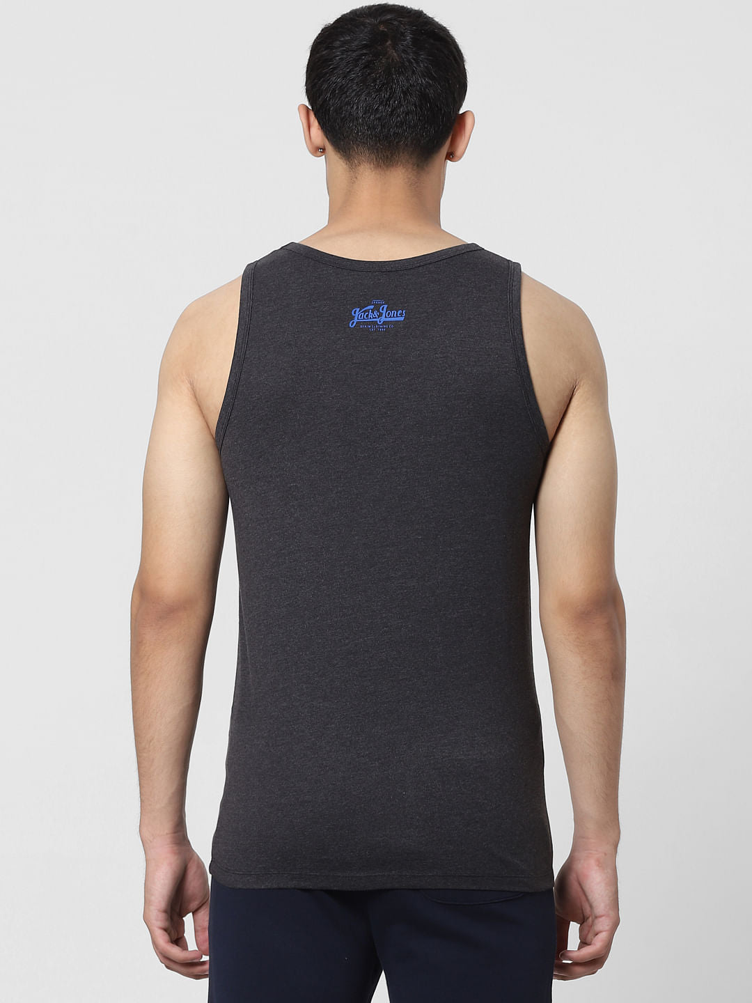 Grey Logo Print Vest
