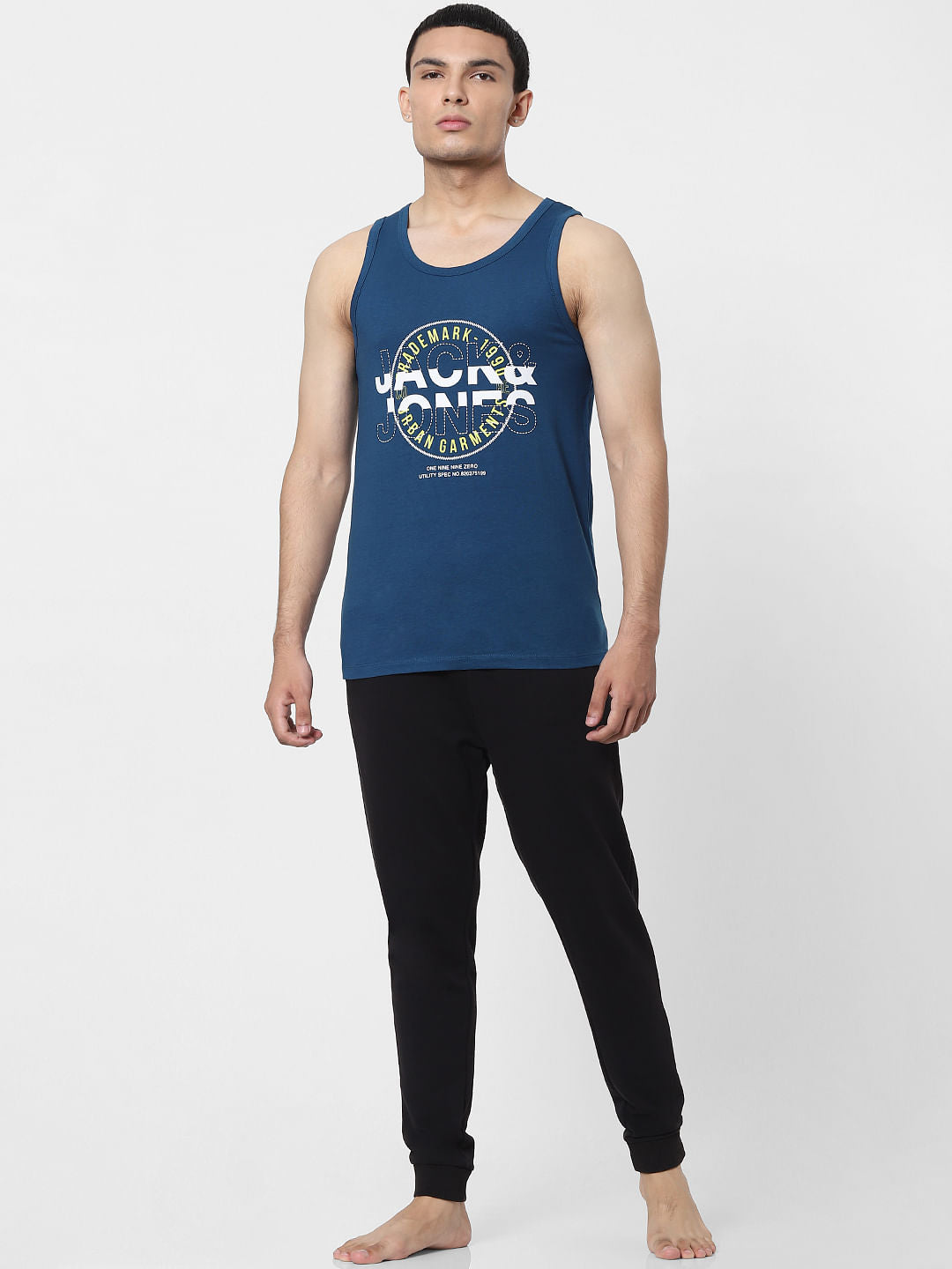Blue Logo Print Vest - S