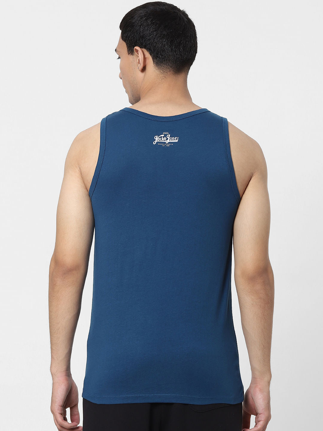 Blue Logo Print Vest