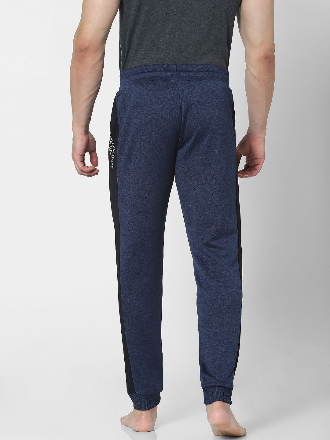 Blue Mid Rise Trackpants