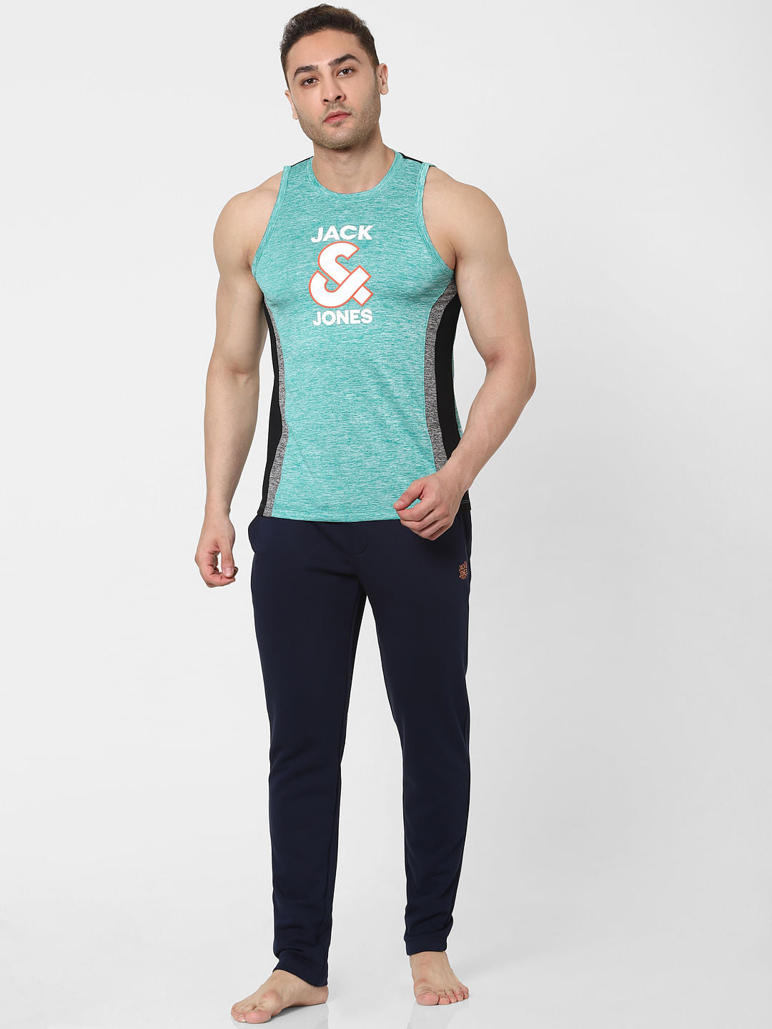 Green Logo Print Vest - S