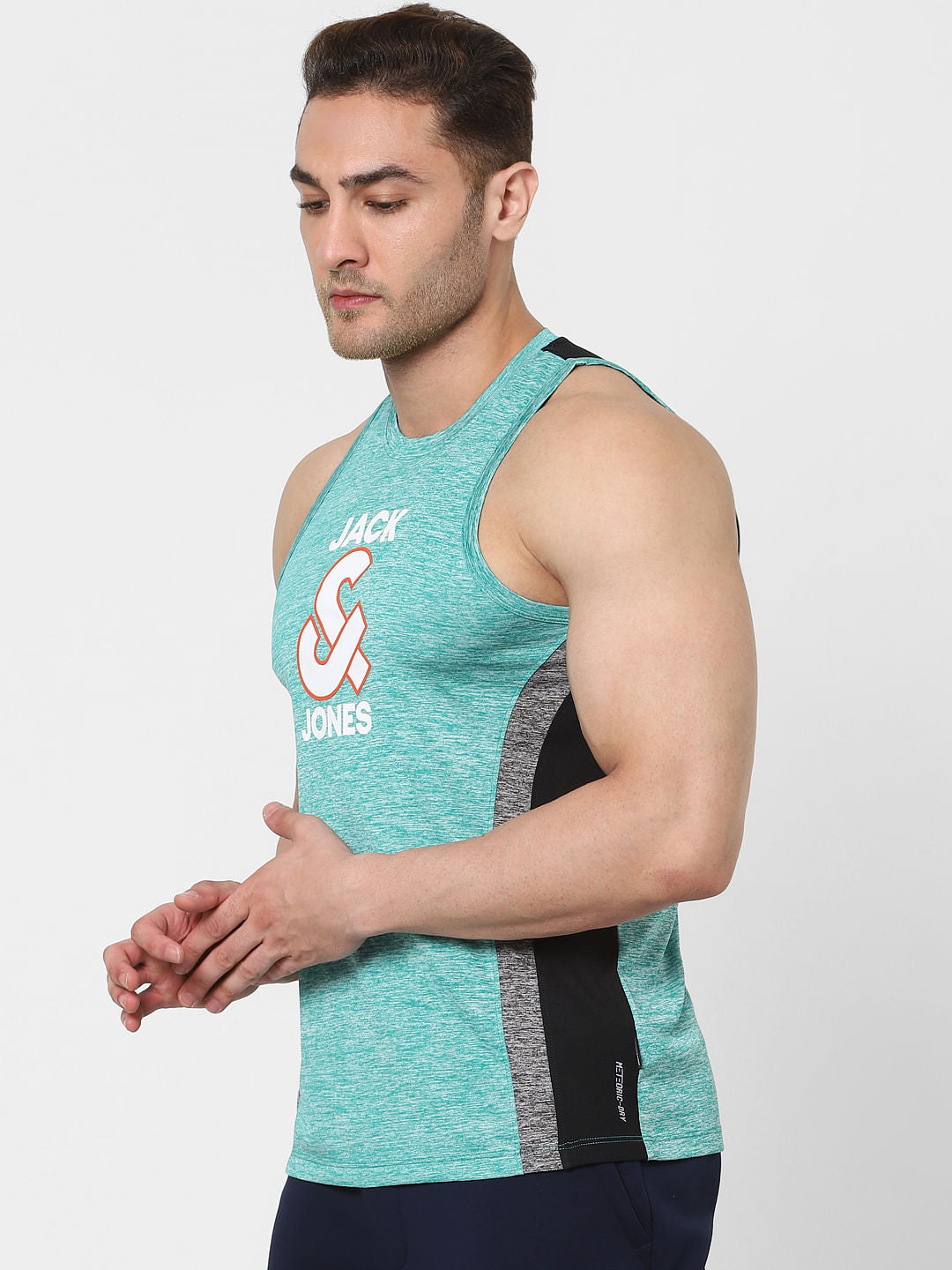 Green Logo Print Vest