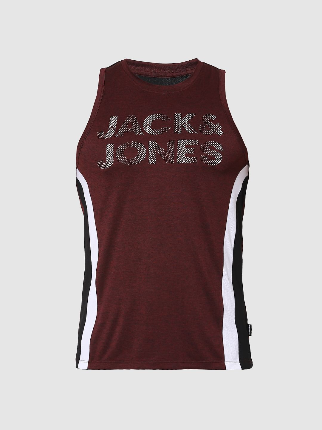 Maroon Logo Print Vest