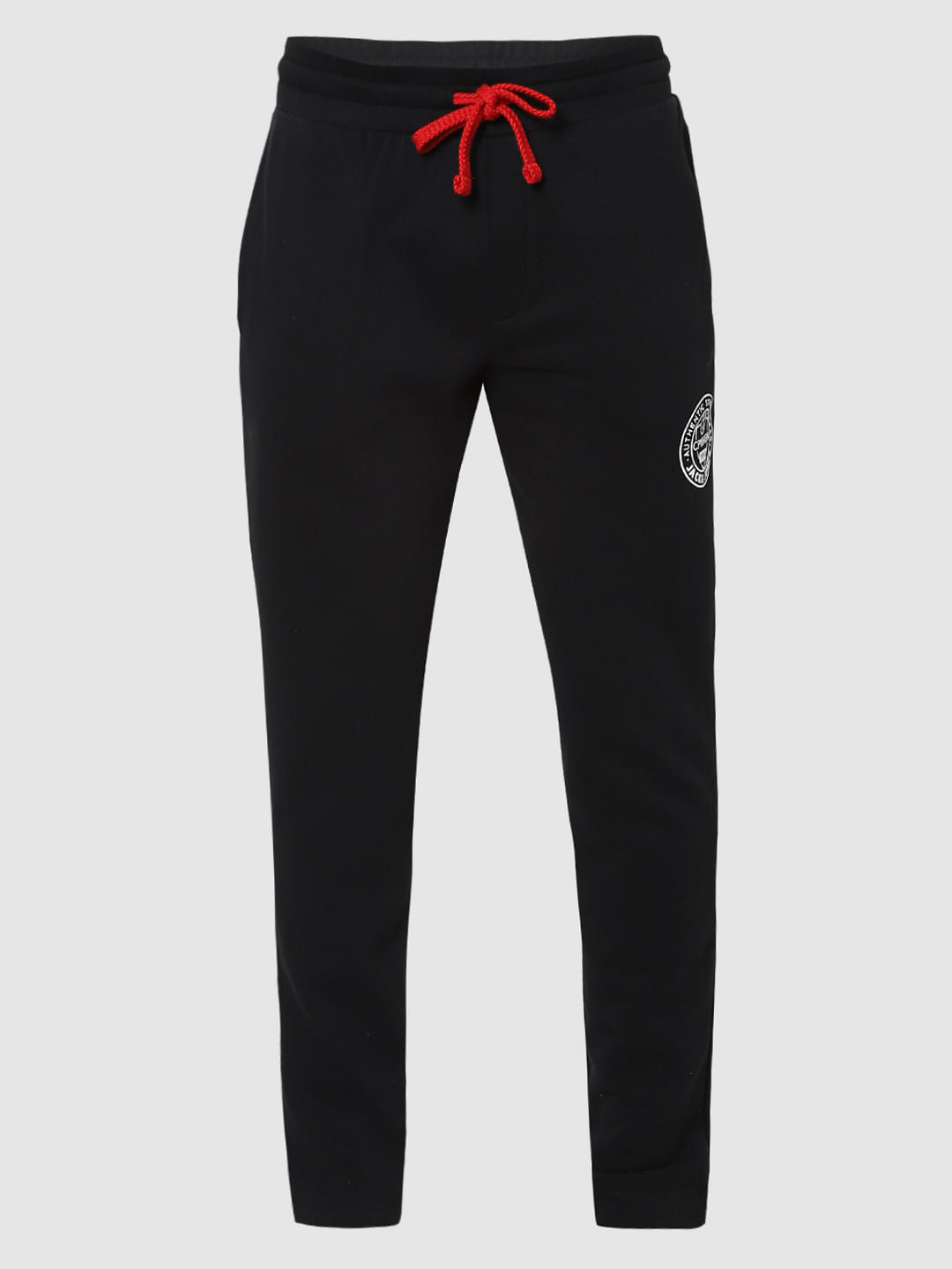 Black Mid Rise Trackpants