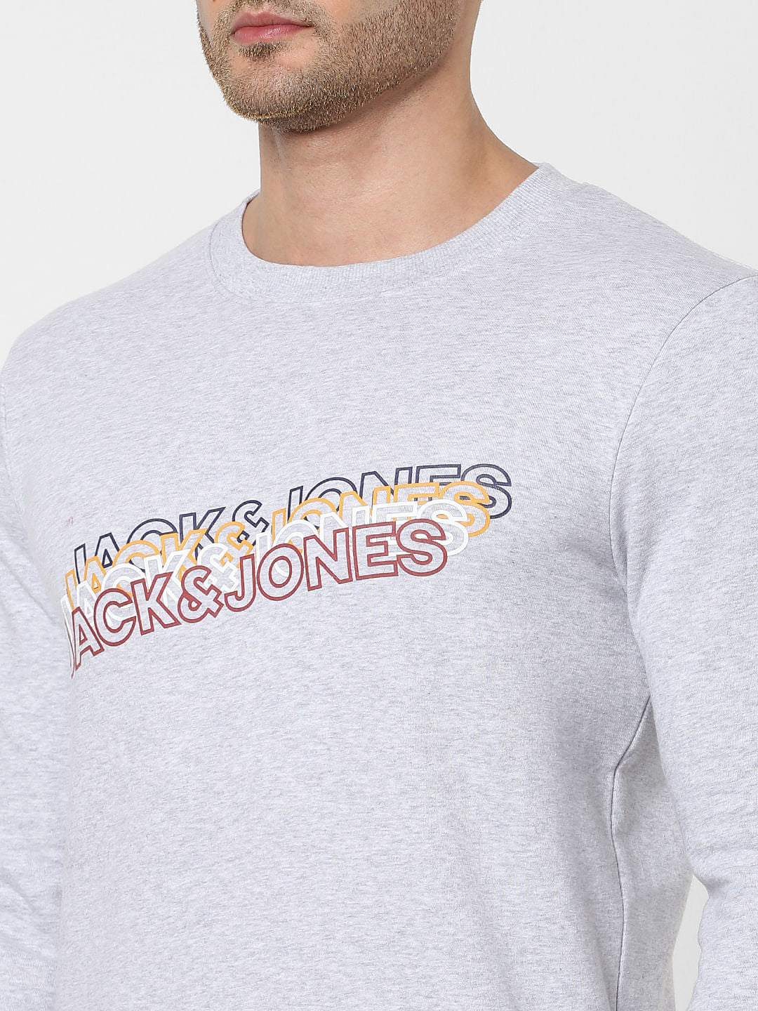 Grey Logo Print Sweatshirt