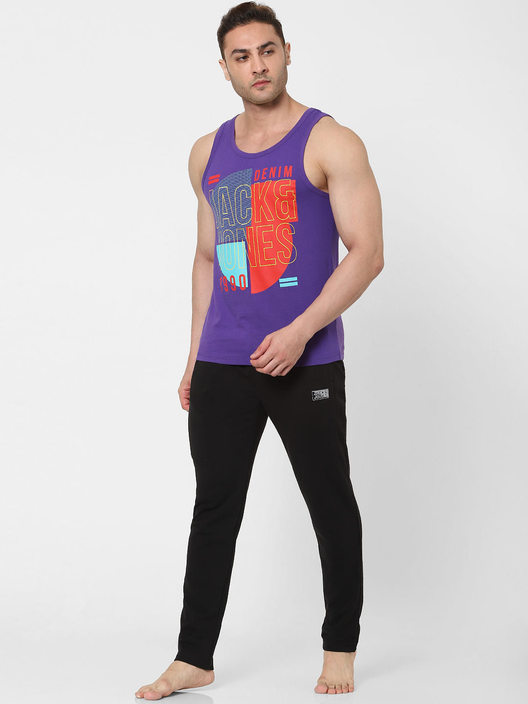 Black Mid Rise Trackpants - S