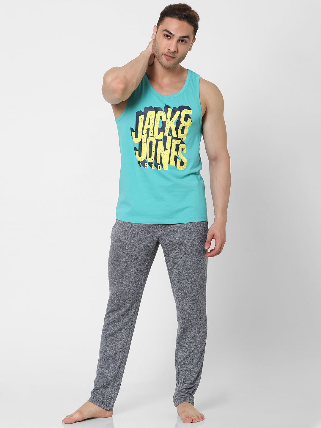 Grey Mid Rise Trackpants - S