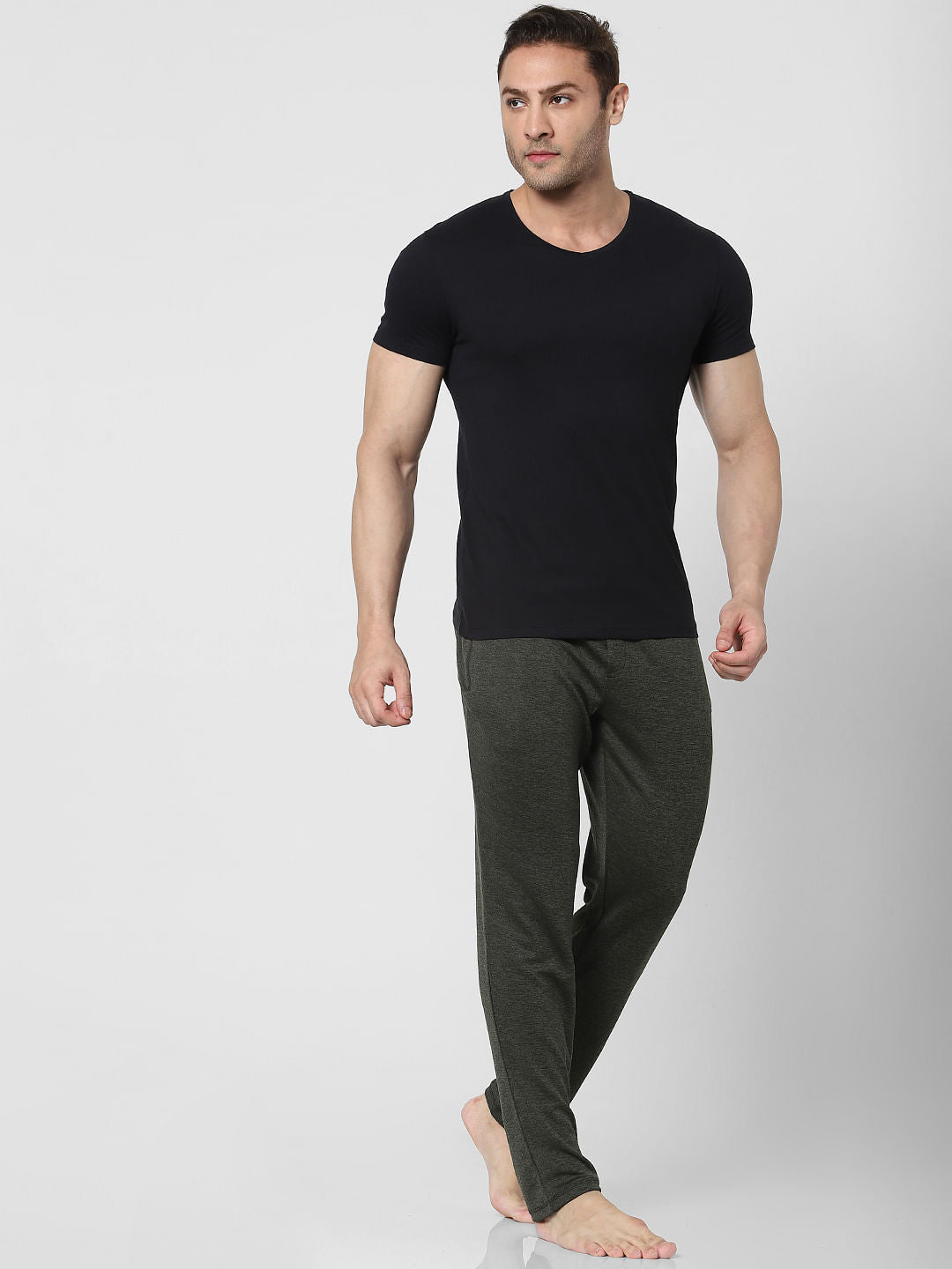 Green Mid Rise Trackpants - S