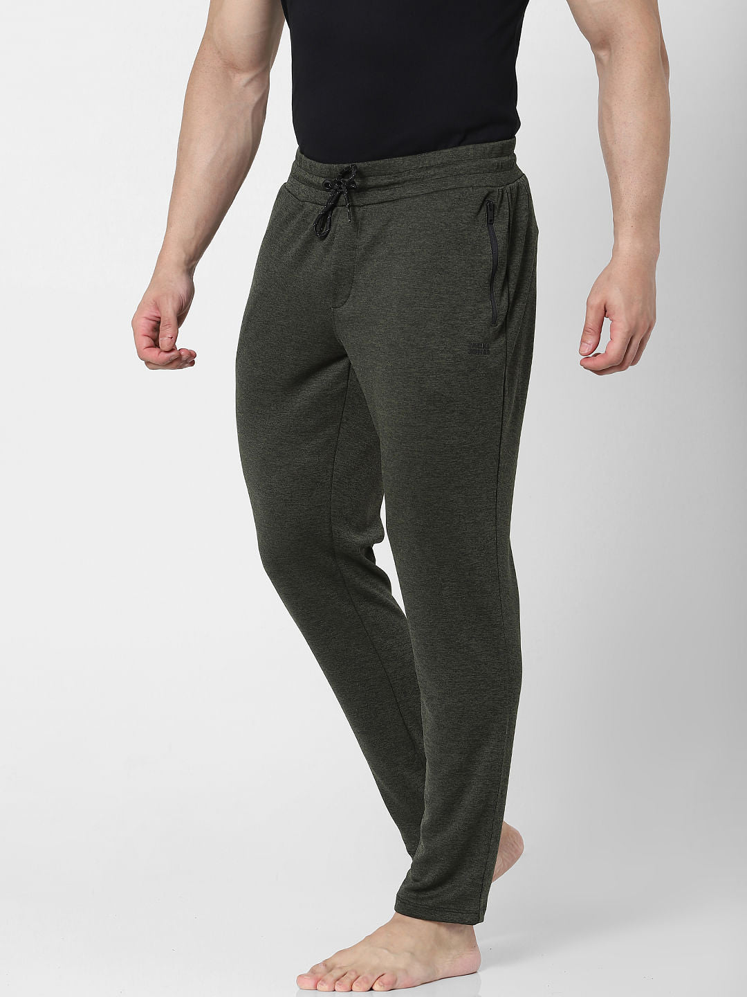 Green Mid Rise Trackpants
