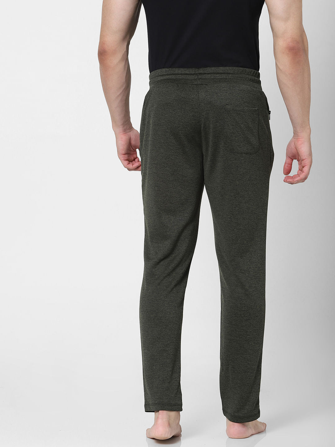 Green Mid Rise Trackpants
