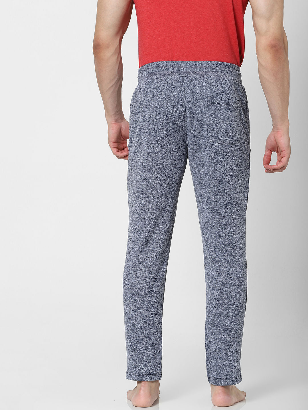 Blue Mid Rise Trackpants
