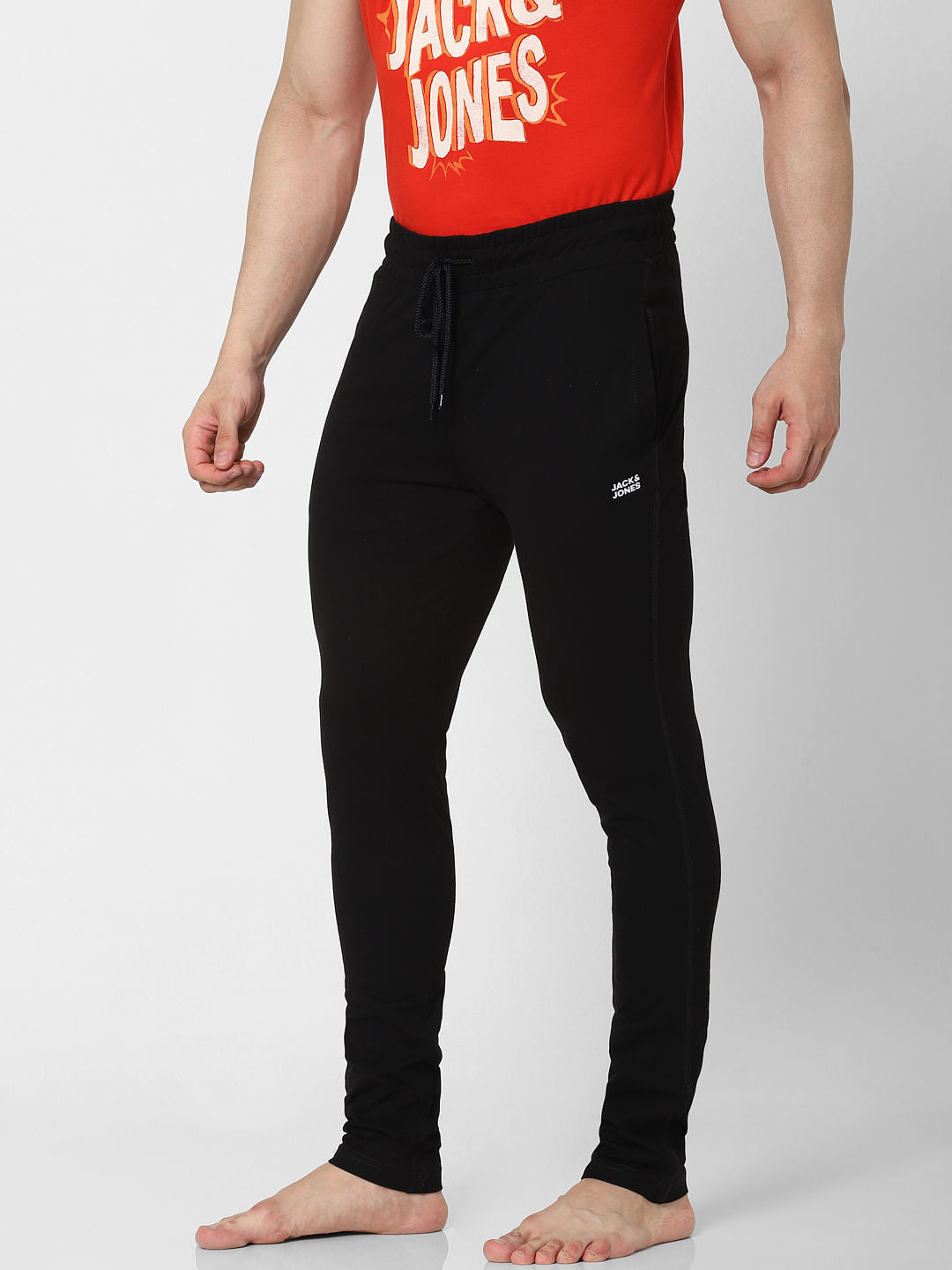 Black Mid Rise Trackpants