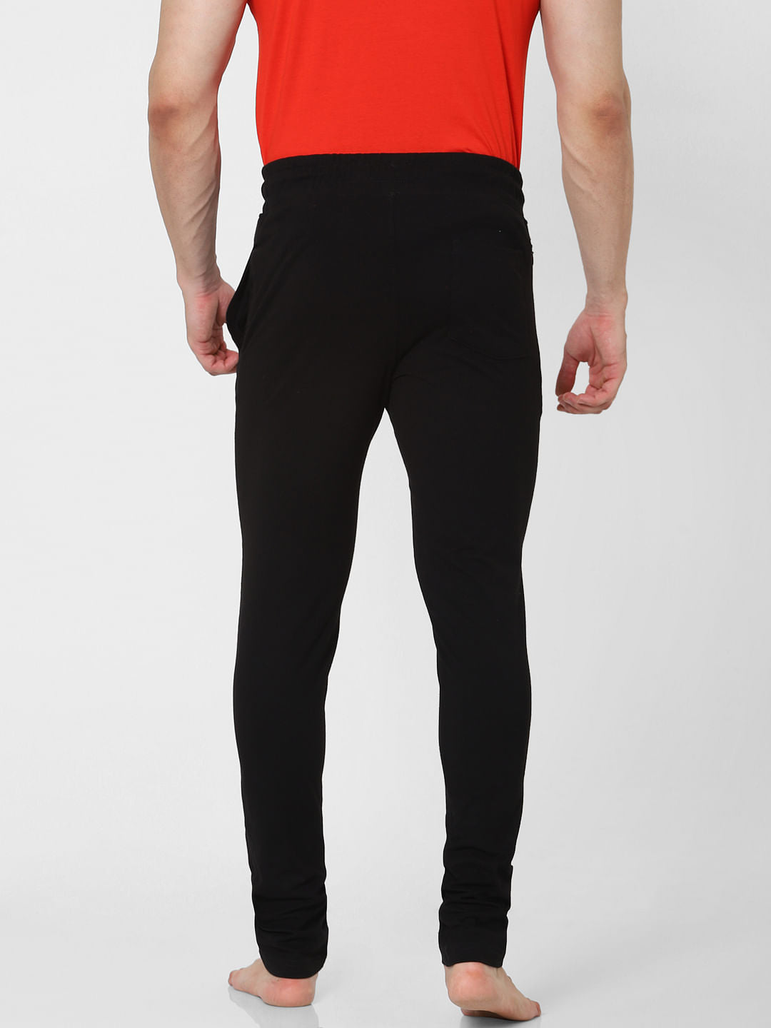 Black Mid Rise Trackpants