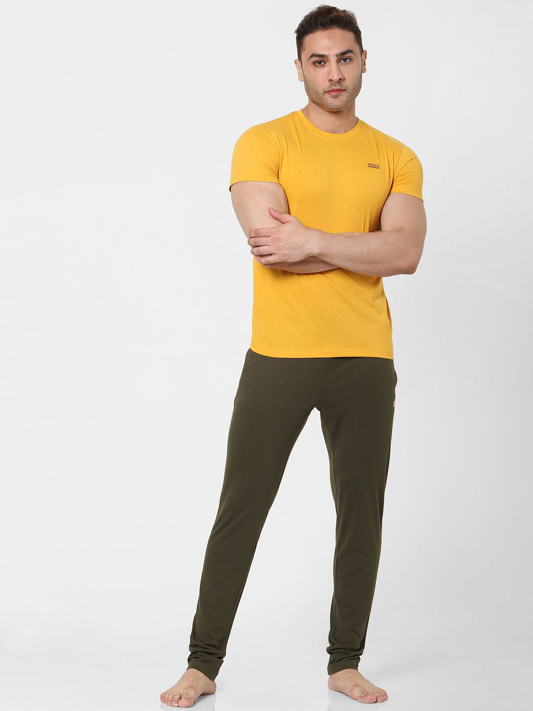 Olive Green Mid Rise Trackpants