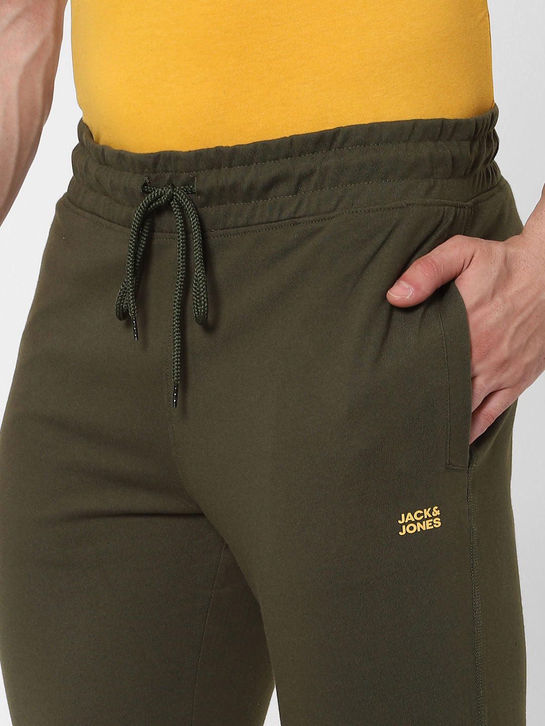 Olive Green Mid Rise Trackpants