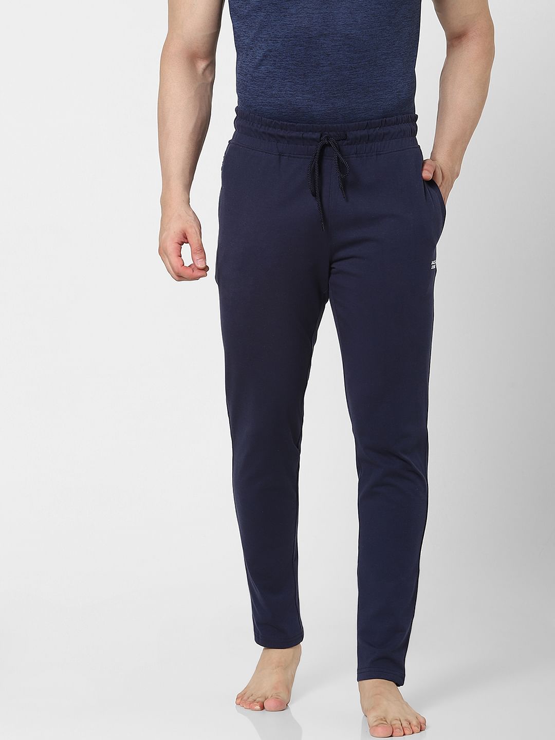Blue Mid Rise Trackpants