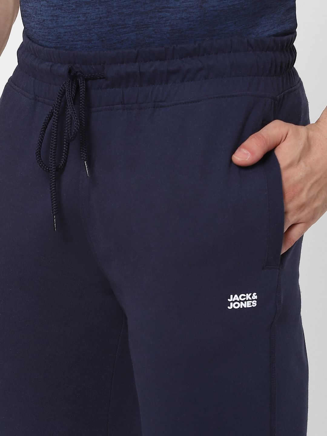 Blue Mid Rise Trackpants