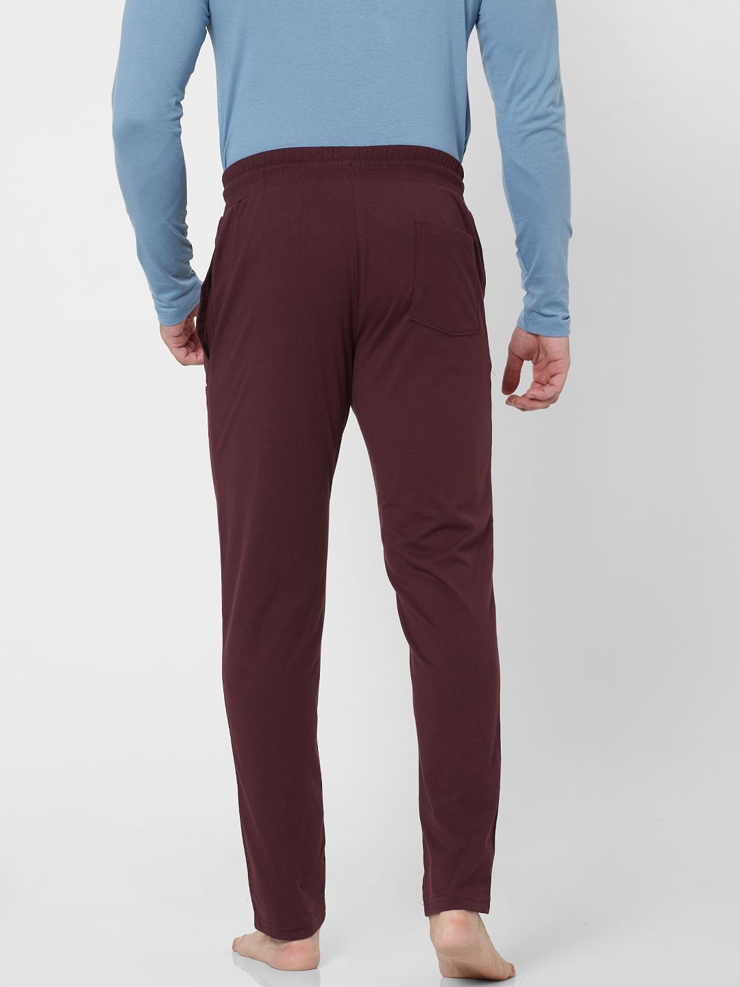 Red Mid Rise Trackpants
