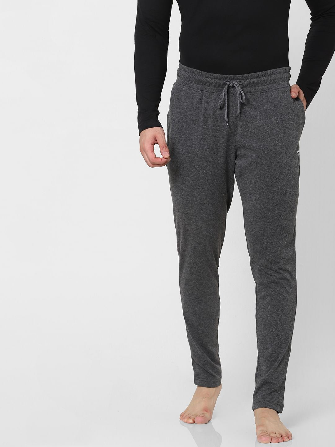 Grey Mid Rise Sweatpants
