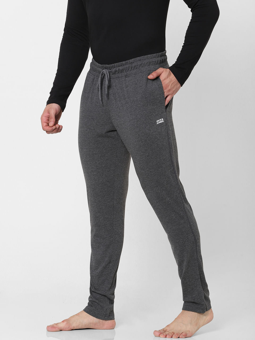 Grey Mid Rise Sweatpants