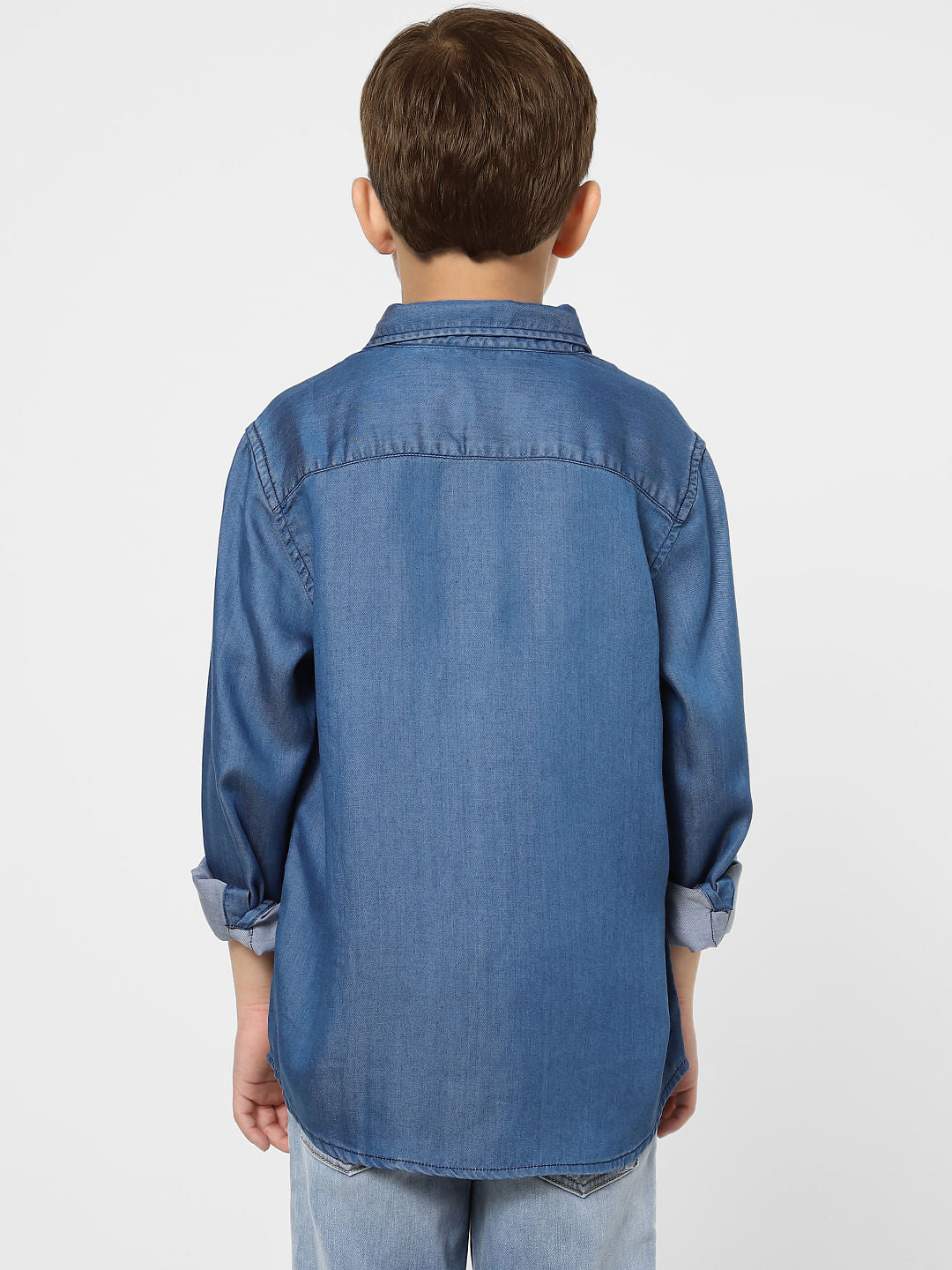 Boys Blue Denim Full Sleeves Shirt