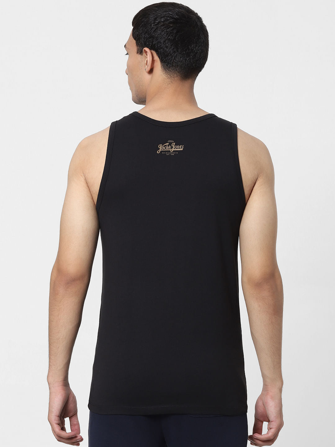 Black Graphic Print Vest
