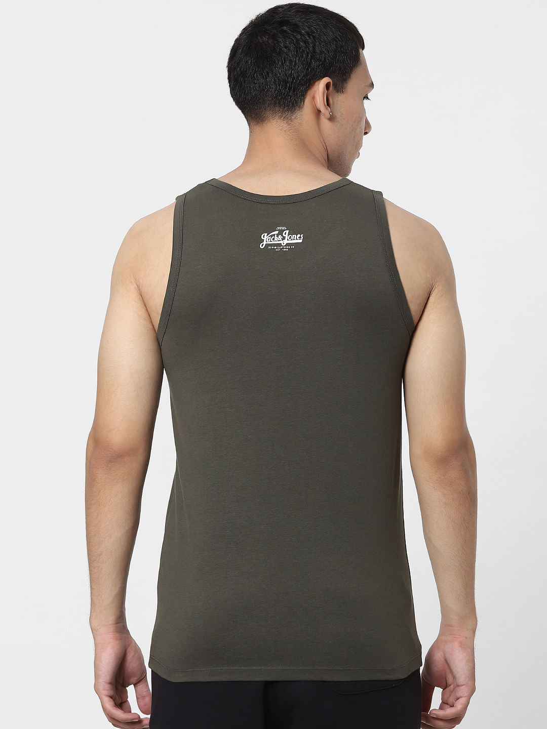 Grey Logo Print Vest