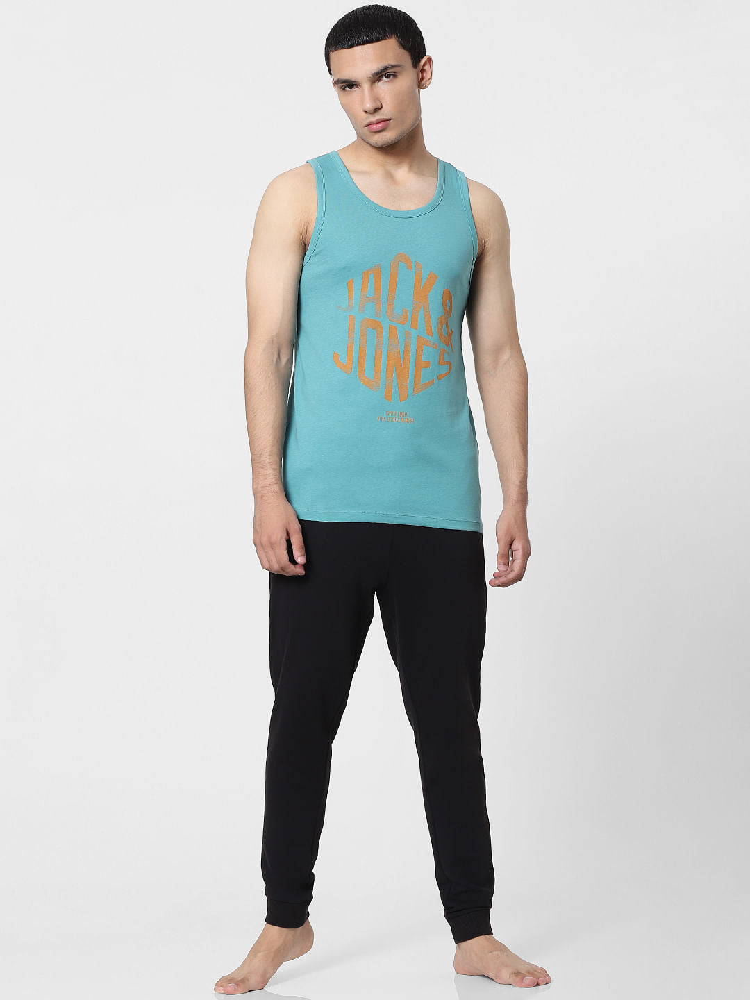 Teal Logo Print Vest - S