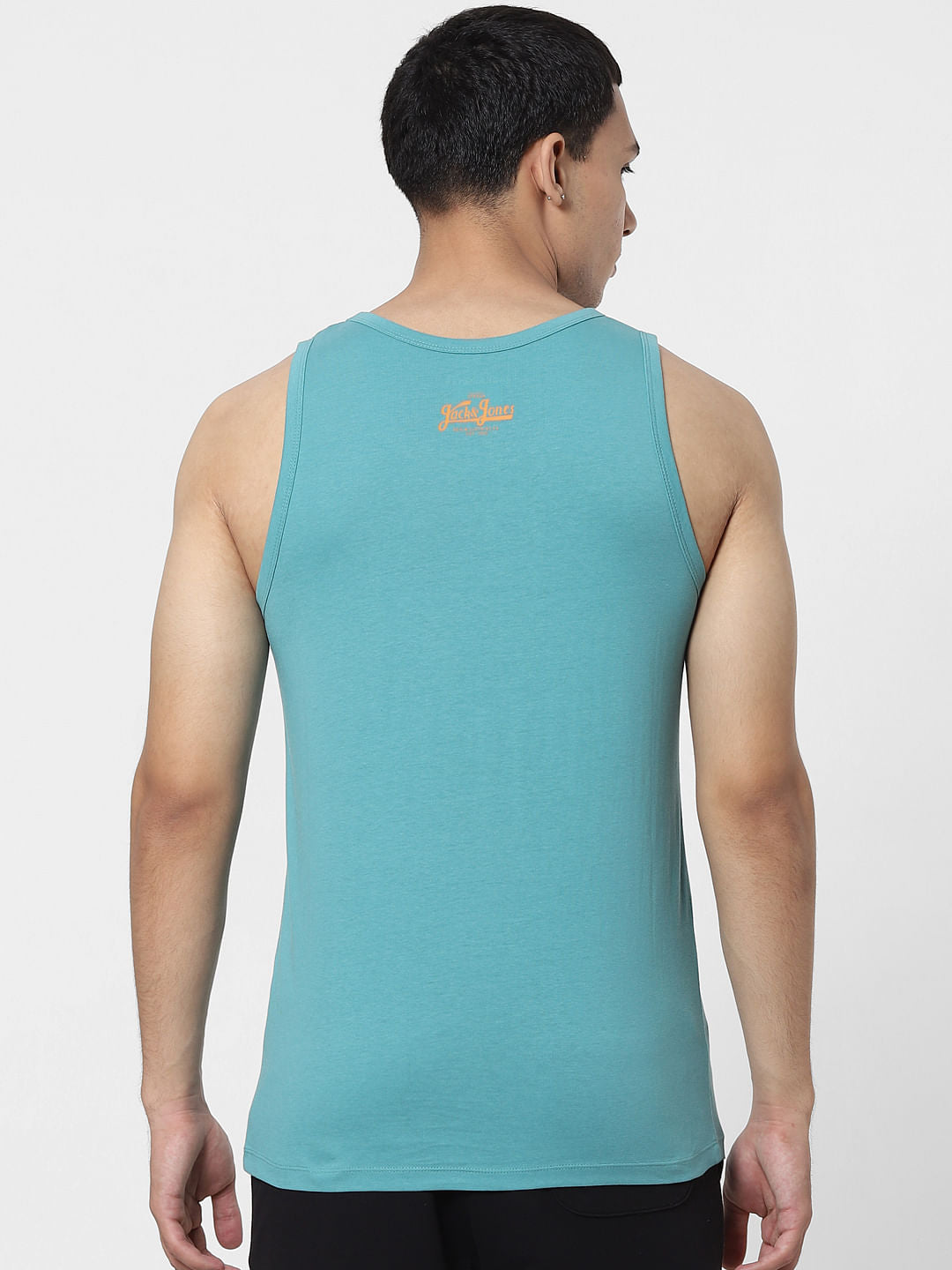 Teal Logo Print Vest