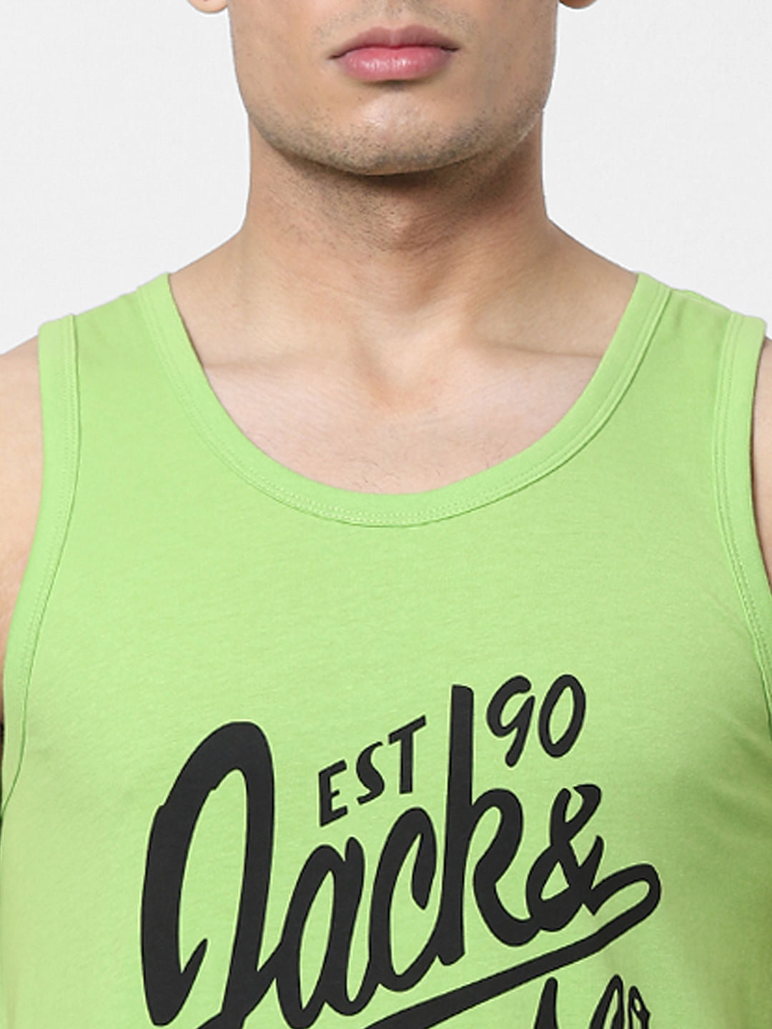 Green Logo Print Vest