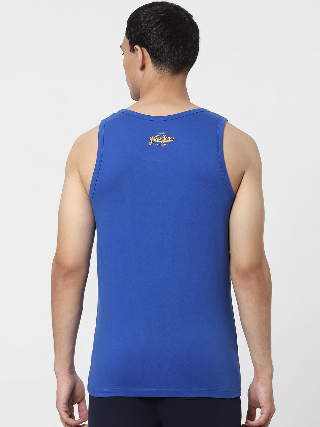 Blue Logo Print Vest