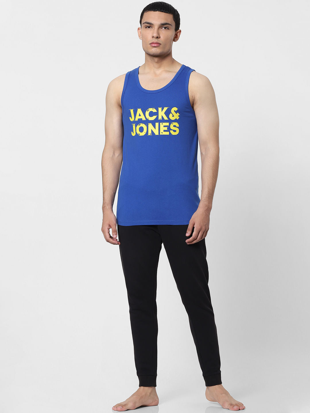 Blue Logo Print Vest - S
