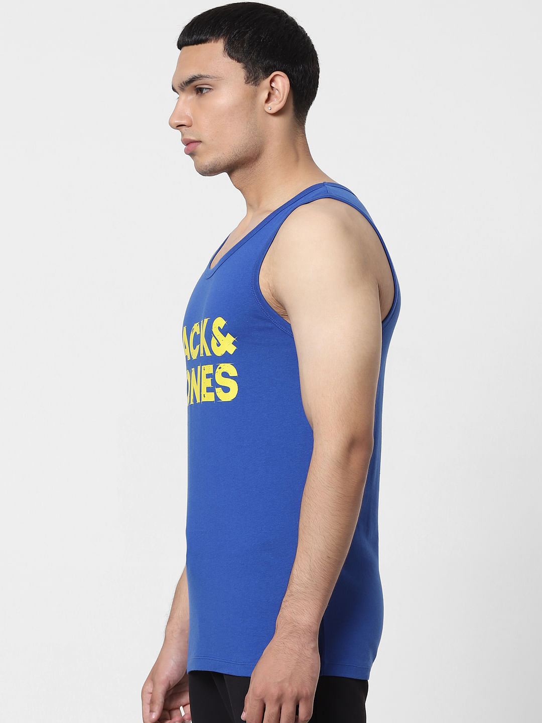 Blue Logo Print Vest