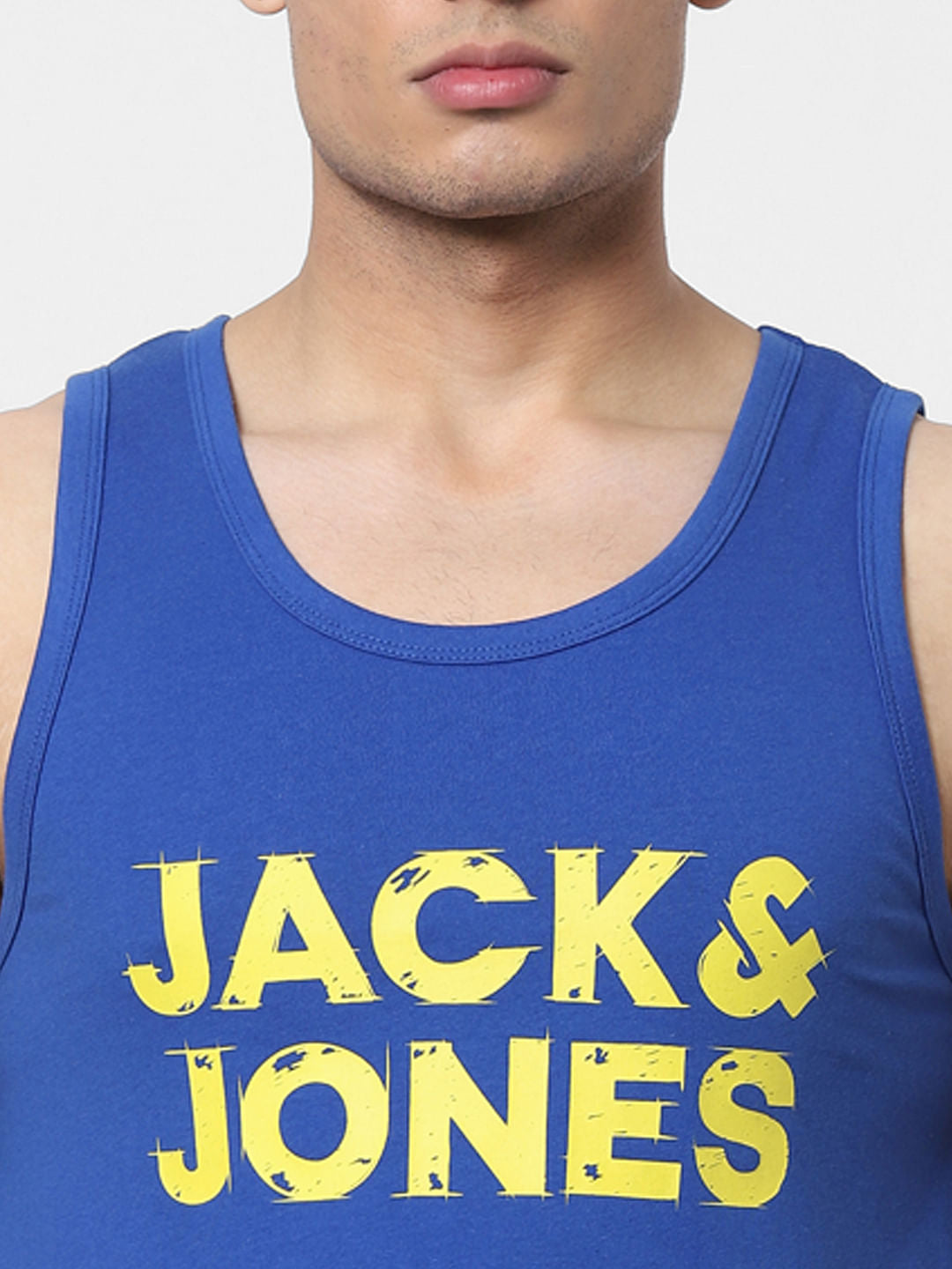 Blue Logo Print Vest
