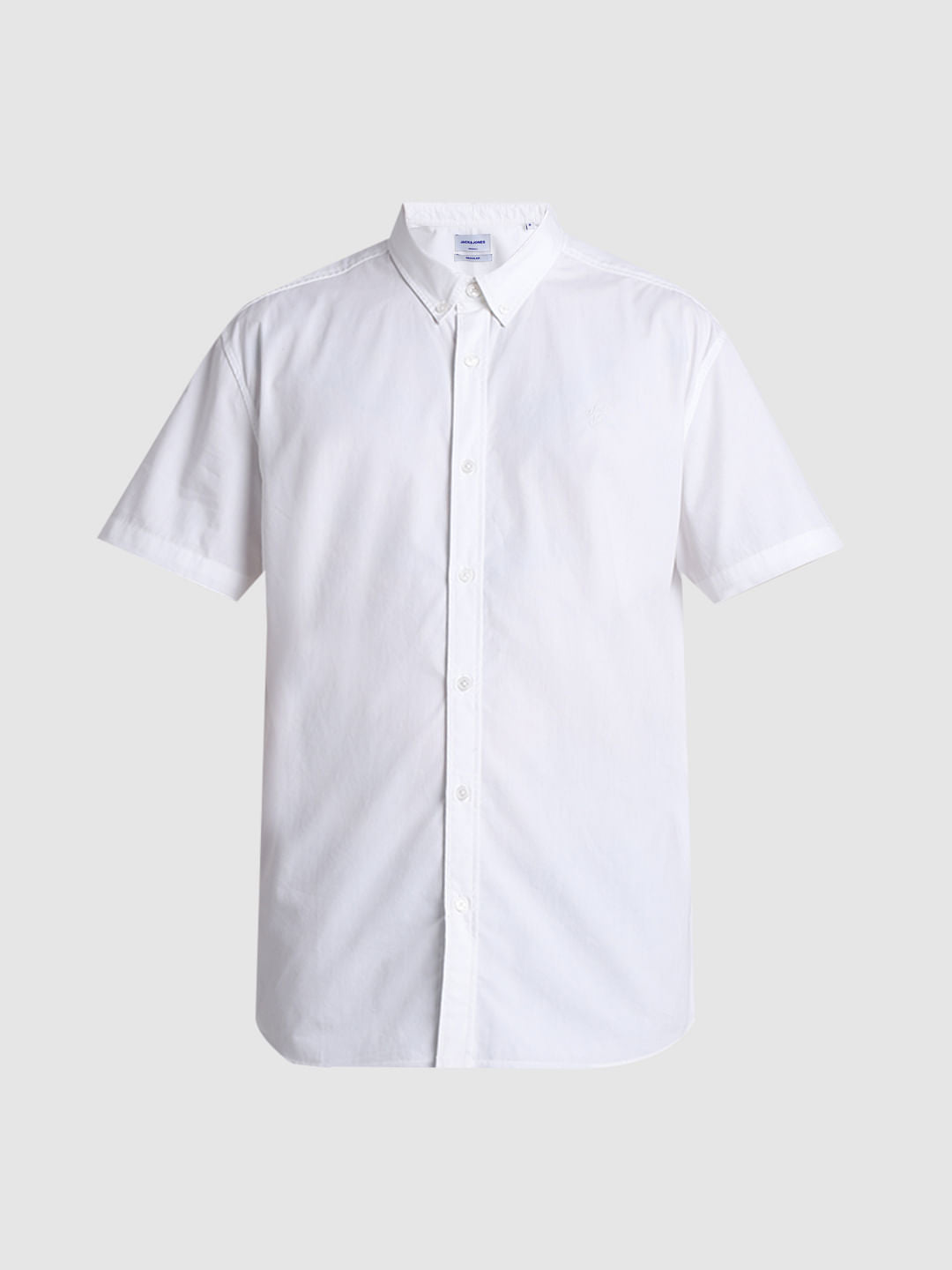 White Cotton Short Sleeves Shirt