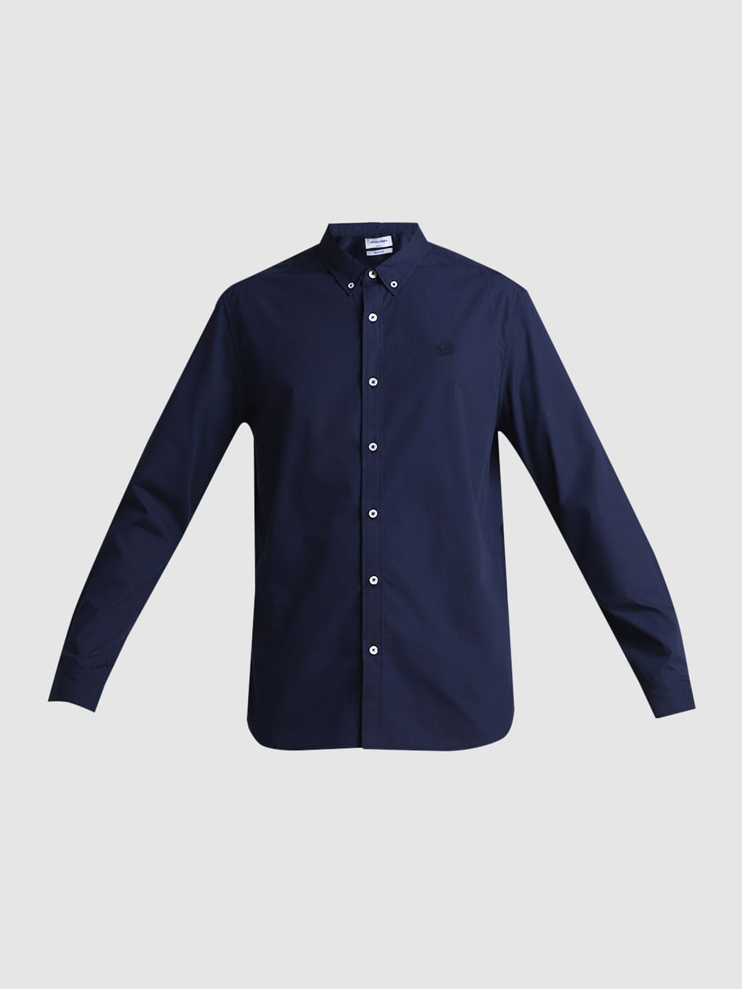Dark Blue Cotton Full Sleeves Shirt