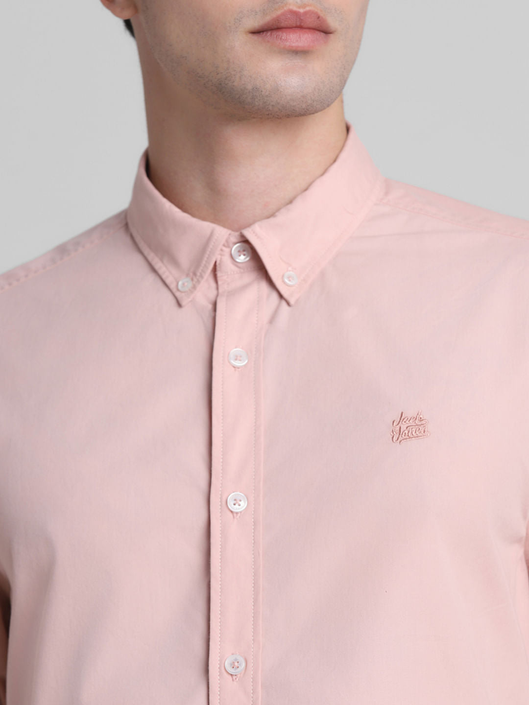 Pink Cotton Full Sleeves Shirt