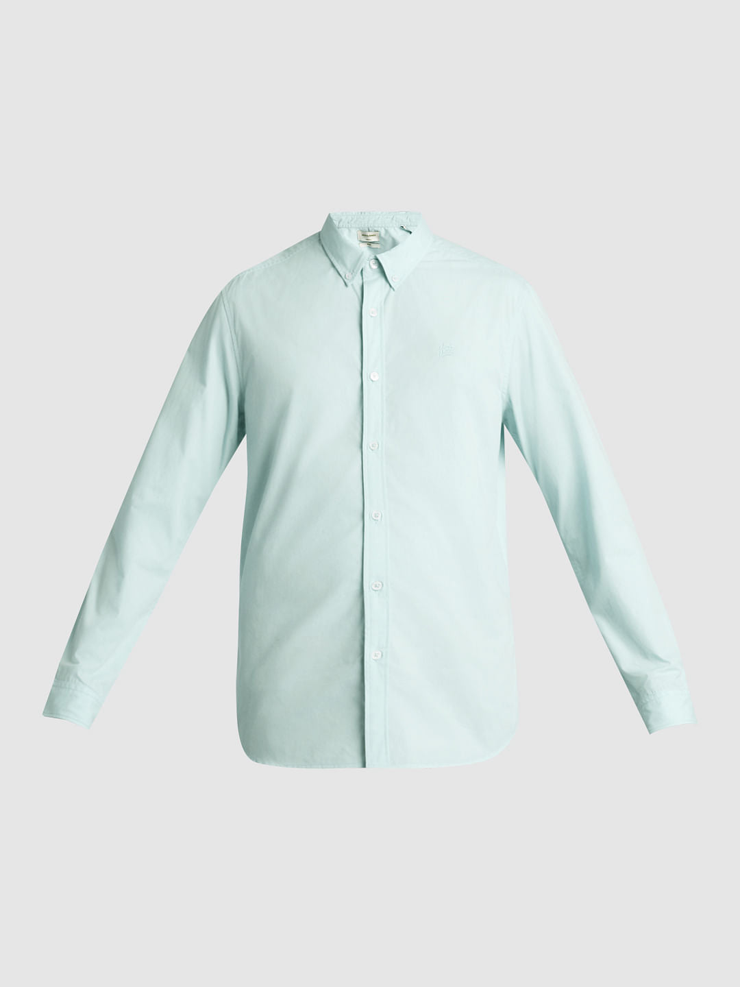 Green Cotton Full Sleeves Shirt