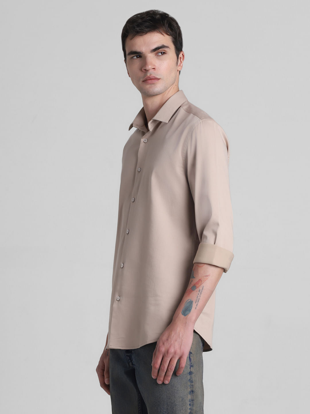 Brown Formal Full Sleeves Shirt
