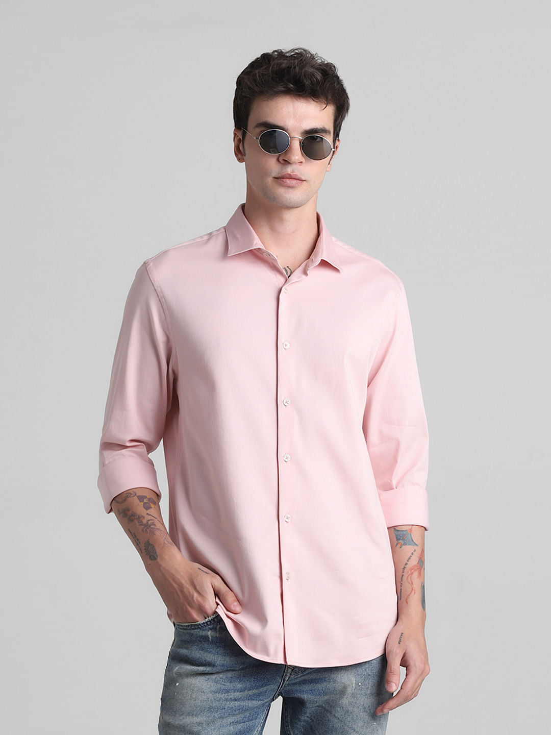 Pink Full Sleeves Shirt - S