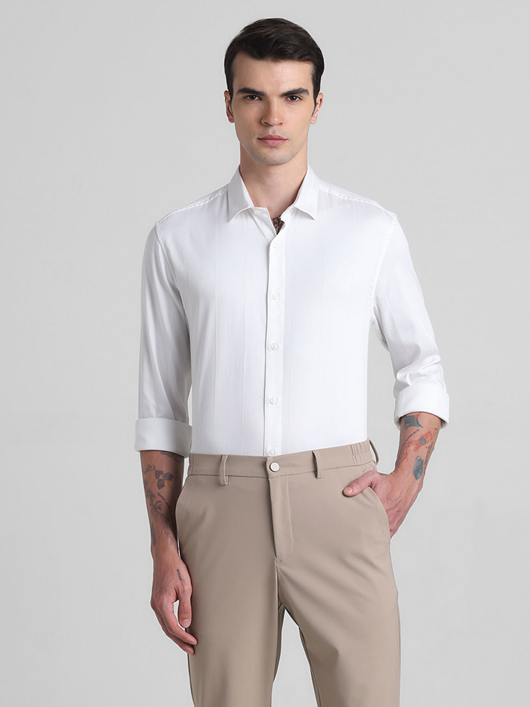 White Full Sleeves Shirt
